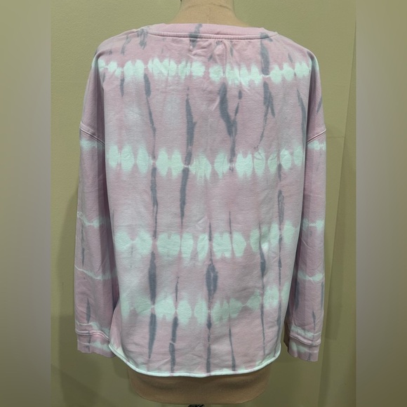 Kut From The Kloth Pink Tie Dye Crewneck Sweatshirt Lounge Casual Size Medium - Picture 2 of 6